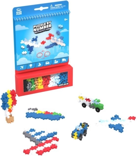 Set de construcción Plus-Plus Activity transporte 2D/3D, 125 piezas