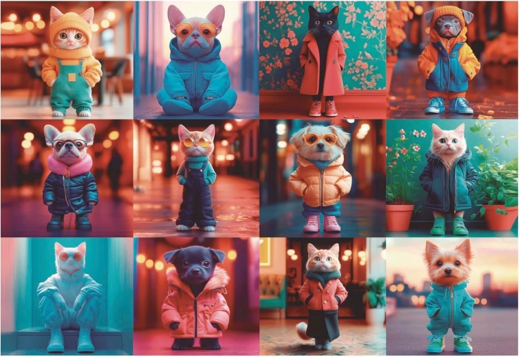 Puzzle Animales a la moda 200 piezas