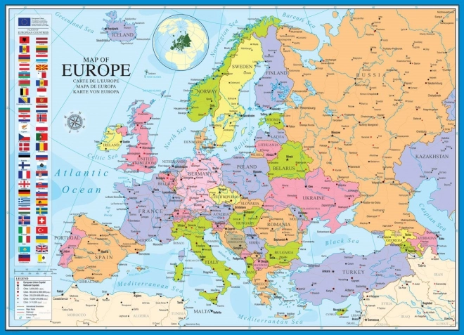 Puzzle EUROGRAPHICS mapa de Europa 1000 piezas