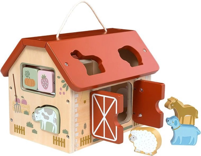 Casita de granja Montessori de madera Baby Mix