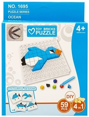 Puzzle armable de animales marinos de 59 piezas - 1 unidad