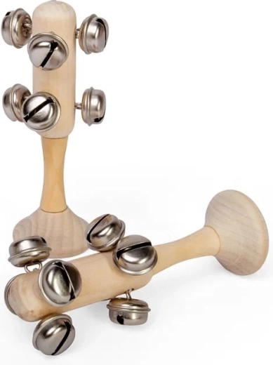 Bigjigs Toys cascabeles mini – juguete de madera natural