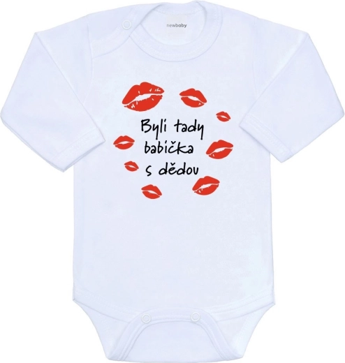 Body infantil con estampado New Baby “Estuvieron aquí la abuela y el abuelo”, manga larga, talla 56 (0–3 meses)