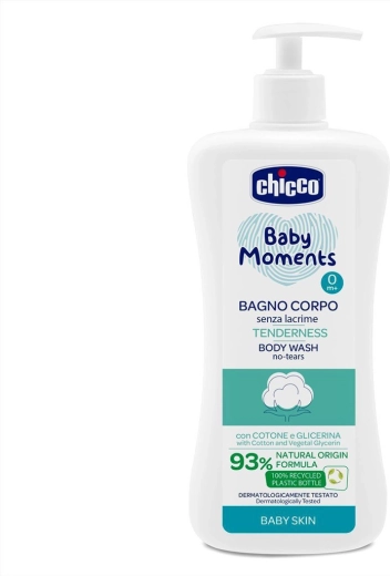 Chicco Baby Moments Tenderness champú corporal con dosificador 500 ml