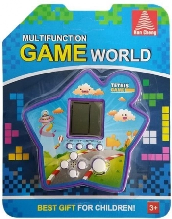 Juego electrónico de bolsillo Tetris estrella morada