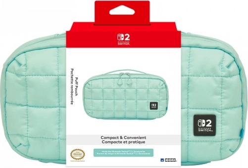 Funda blanda HORI Puff Pouch Cozy Green para Nintendo Switch 2