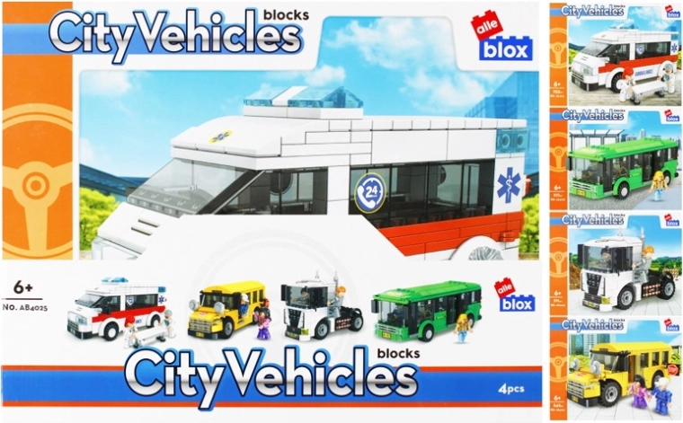 Set de construcción de vehículo urbano – 4 variantes