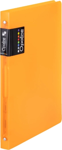 Archivador de anillas A4 de polipropileno, 4 anillas, naranja