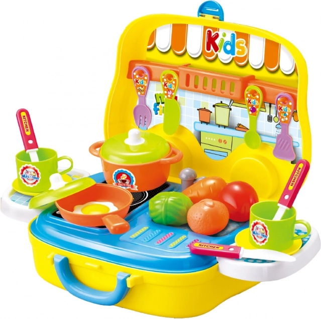 Maletín de cocina con forma de coche para pequeños chefs