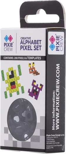 Pixie Crew set temático de píxeles pequeños con letras y símbolos