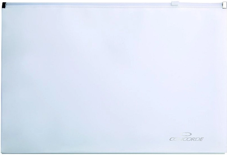 Carpeta portadocumentos con cremallera A4 CONCORDE, blanca