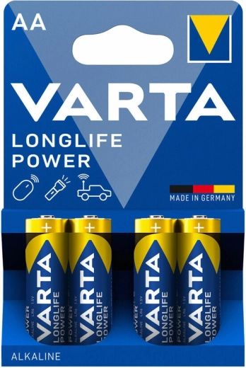 Pilas alcalinas Varta Longlife Power AA, 4 uds