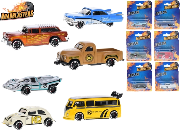 Cochecito deportivo metálico ROADBLASTERS de 7 cm con rueda libre