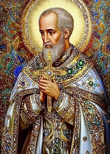 Norimpex pintura de diamantes icono de San Nicolás 30 × 40 cm