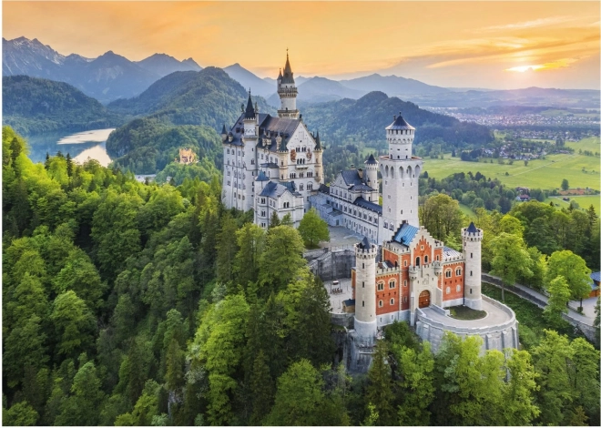 Puzle Castillo Neuschwanstein en primavera 1000 piezas