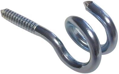 Gancho colgante con tornillo zincado (juego de 10 uds.)