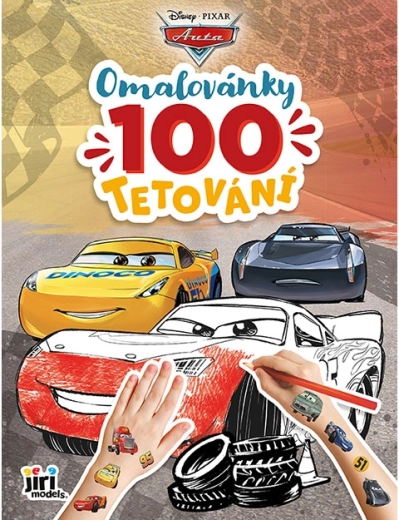 Libro para colorear con 100 tatuajes Cars (Auta)