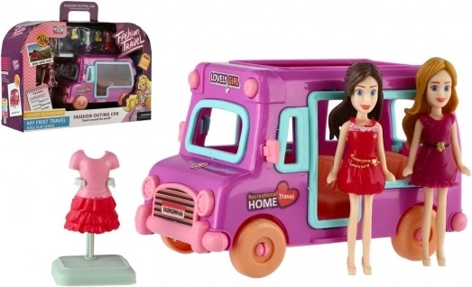 Muñecas con coche y accesorios