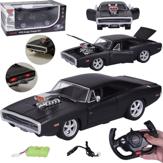 Coche RC Dodge Charger R/T 1970 1:16 con luces y sonidos