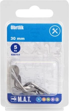 Cierre giratorio 30 mm brillante – juego de 5 uds