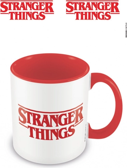 Taza de cerámica Stranger Things – logo, roja