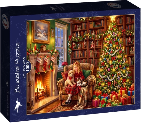 Puzzle Bluebird Feliz Navidad de 1000 piezas