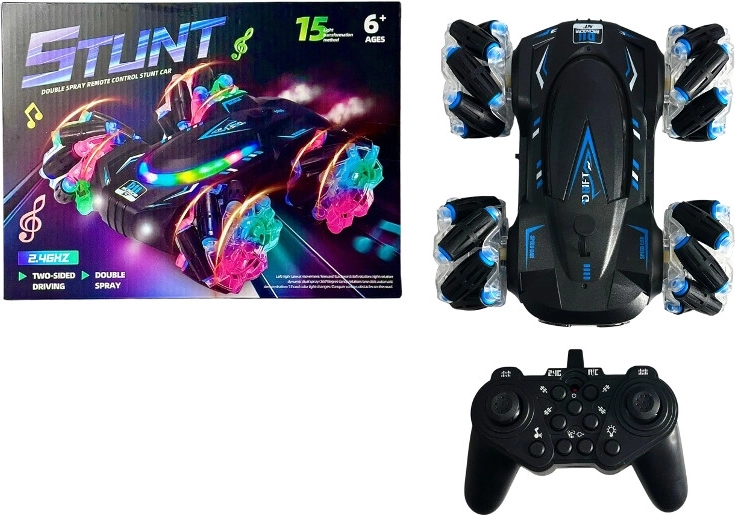 Coche RC acrobático con luces, sonido y cargador