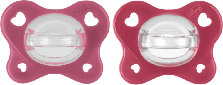 Chicco PhysioForma Dual Soft chupetes rosas 16–36 m, 2 uds