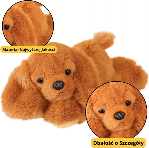 Perro de peluche Cocker Spaniel marrón con patas lastradas 30 cm