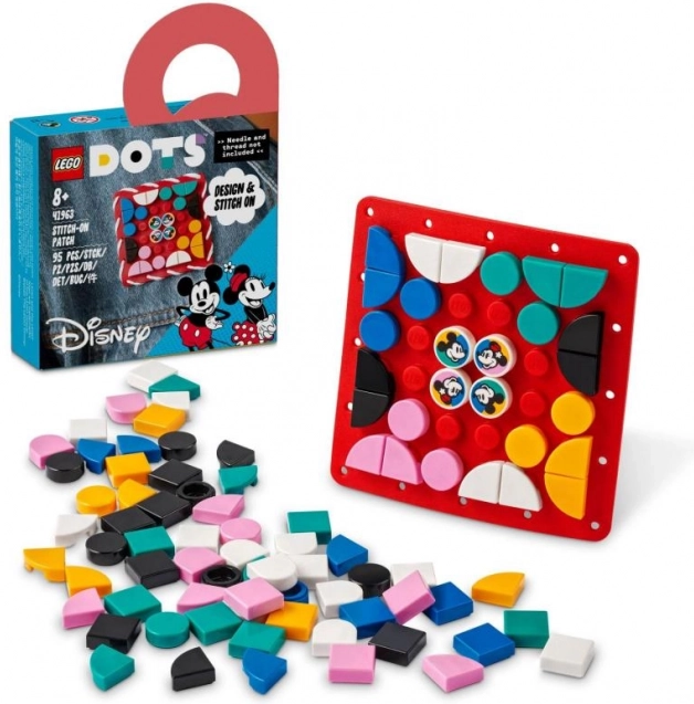 LEGO® DOTS 41963 Parche Mickey Mouse y Minnie Mouse