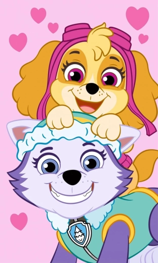 Toalla Patrulla Canina 30 × 50 cm rosa