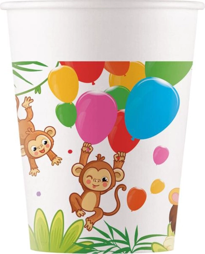Vasos de papel Jungla 200 ml, 8 uds
