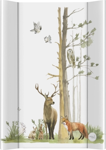 Ceba Baby cambiador blando con bordes laterales Basic Woodland 50 × 70 cm