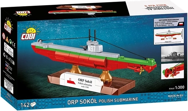 Cobi WWII ORP Sokół submarino polaco 1:300