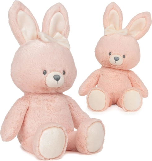 Conejito de peluche 40 cm, rosa empolvado con lazo