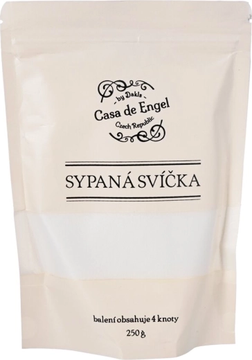 Cera blanca para velas de vertido (granulada) 250 g + 4 mechas
