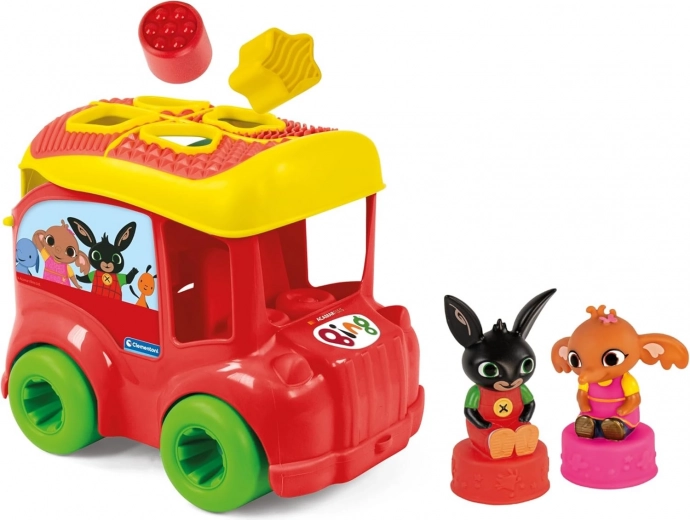 Autobús sensorial encajable Bing con 8 bloques blandos CLEMENTONI Soft Clemmy