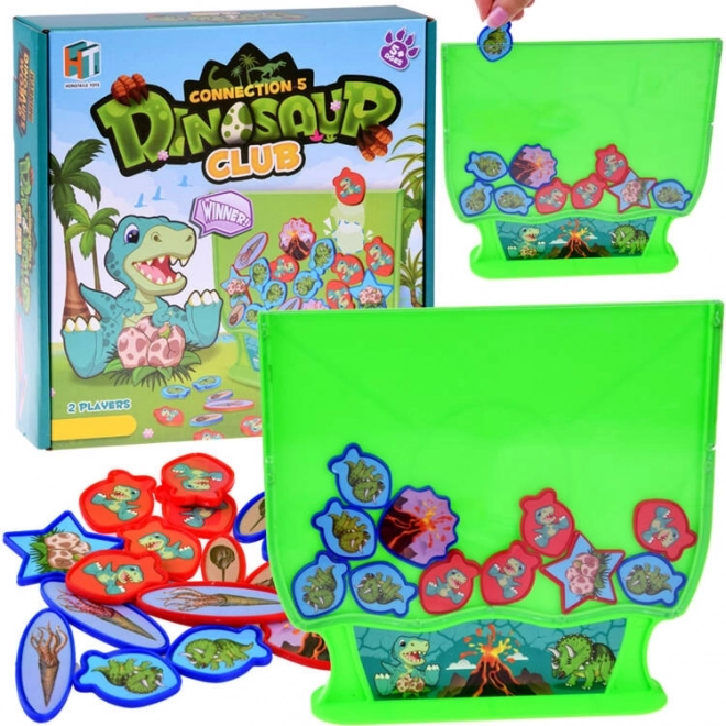 Juego de dinosaurios CONECTA 5 – destreza y estrategia