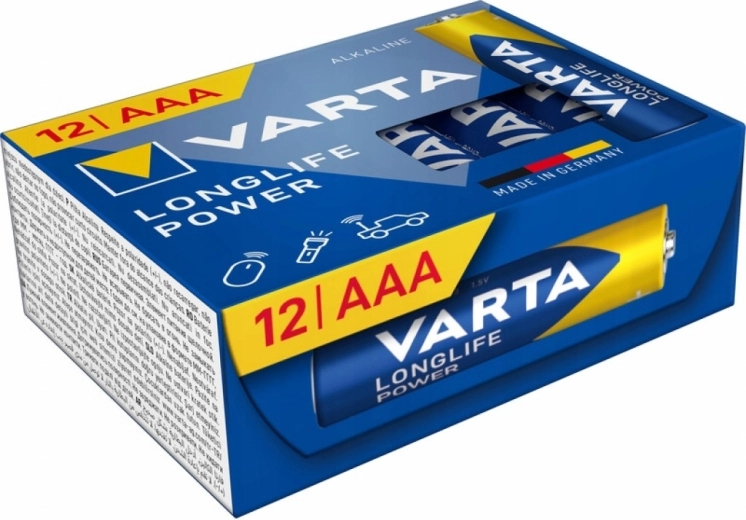 Pilas alcalinas AAA VARTA Longlife Power, 12 uds.