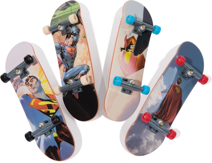 4 fingerboards con gráfica DC Comics Superman