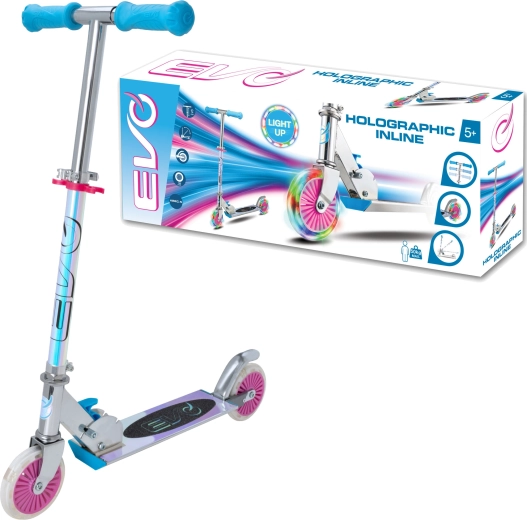 Patinete infantil plegable EVO con ruedas LED Holographic Inline