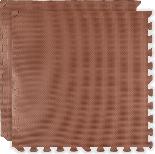 Alfombrilla de juego de espuma para el suelo HUMBI 120 × 60 cm, puzles grandes impermeables, 2 uds., color ladrillo