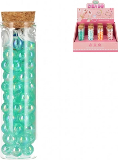 Mega Creative cuentas nacaradas para ensartar en bote con cordones y colgantes - 1 pieza
