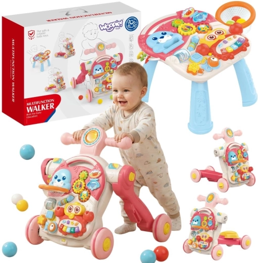 Andador educativo WOOPIE Baby, correpasillos, patinete y mesa 4 en 1