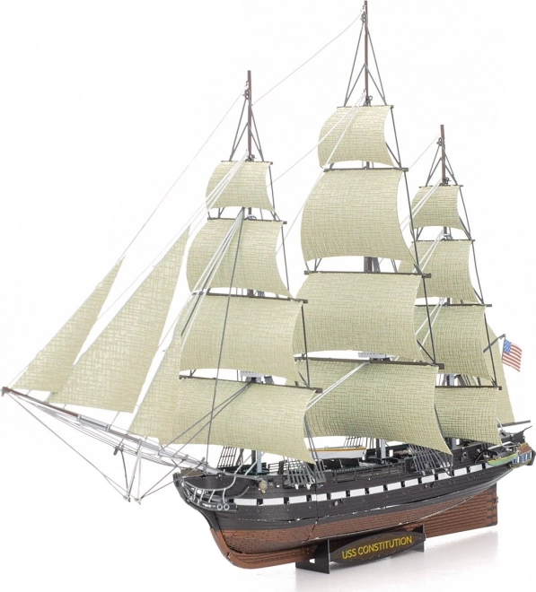 Metal Earth rompecabezas 3D serie premium: barco USS Constitution – modelo metálico