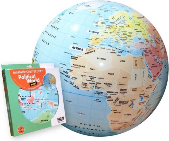 Globo inflable 42 cm – mapa política del mundo