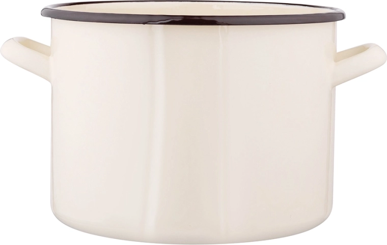 Olla esmaltada Silesia 5,8 l color crema 22 cm