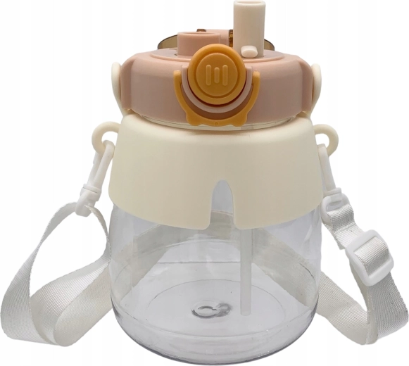 Botella de agua infantil con pajita y correa 1 l