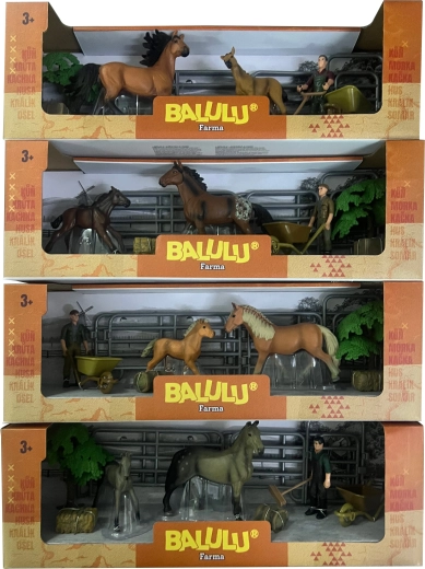 Gran set de juego Balulu con corral para caballos, árbol y accesorios - 1 unidad