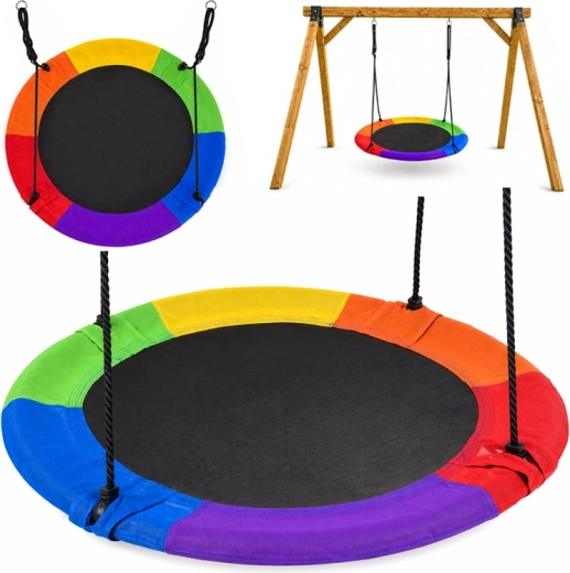 Columpio circular tipo nido de cigüeña 100 cm, capacidad 250 kg